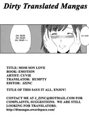 [Cuvie] Boshi Soushi Souai Soukan | Mom Son Love (Emotion) [English] [DirtyTranslations]